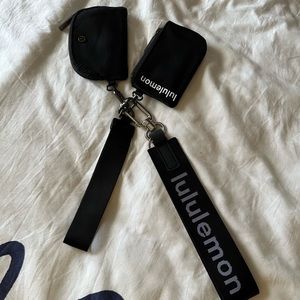 Dual pouch wristlet and never lost key chain